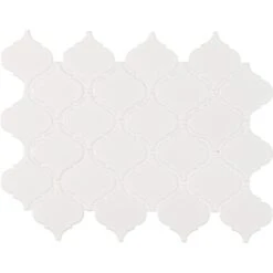 MSI Retro Bianco Arabesque 10.63 In. X 8.84 In. X 6mm Matte Porcelain Mesh-Mounted Mosaic Tile (10.95 Sq. Ft. / Case)