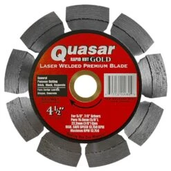 Quasar Rapid Kut Gold 4-1/2 In. Supreme Segmented Diamond Blade