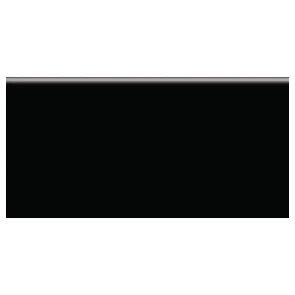 Daltile Rittenhouse Square 3 In. X 6 In. Black Ceramic Bullnose Wall Tile (0.125 Sq. Ft. / Piece) 1 Daltile Rittenhouse Square 3 In. X 6 In. Black Ceramic Bullnose Wall Tile (0.125 Sq. Ft. / Piece)