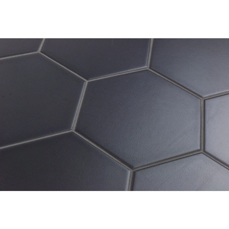 Magen Hex Dark Gray Matte Ceramic Hexagon Tile 3 Magen Hex Dark Gray Matte Ceramic Hexagon Tile - Image 3