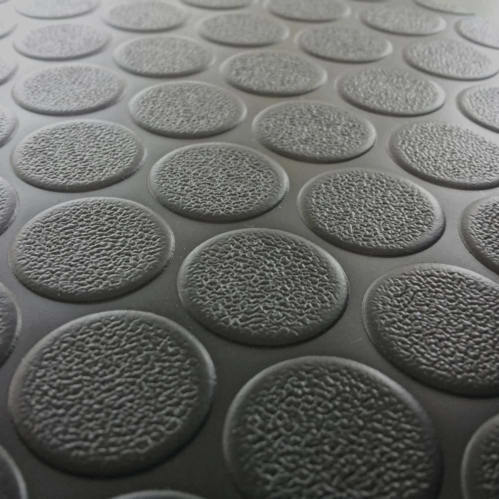 Rubber-Cal Coin Grip 4 Ft. X 8 Ft. Dark Grey Commercial Grade PVC Flooring 4 Rubber-Cal Coin Grip 4 Ft. X 8 Ft. Dark Grey Commercial Grade PVC Flooring - Image 4