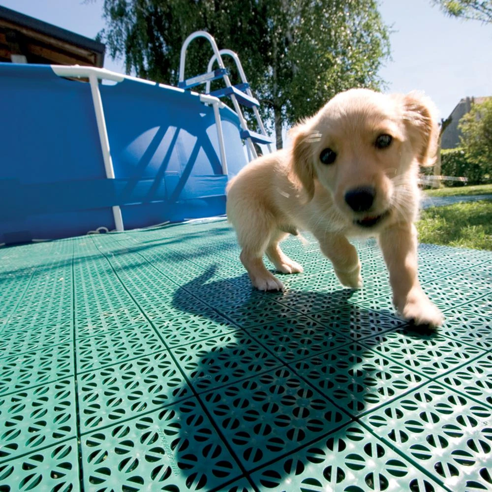 Brown Regenerated 22 In. X 22 In. Polypropylene Interlocking Floor Mat System (Set Of 4 Tiles) 7 Brown Regenerated 22 In. X 22 In. Polypropylene Interlocking Floor Mat System (Set Of 4 Tiles) - Image 7