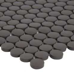 MSI Penny Round Nero 12.32 In. X 11.38 In. X 6mm Matte Porcelain Mesh-Mounted Mosaic Tile (14.4 Sq. Ft./case) -Best Flooring Store f6a0408788f4d5d0f468886ce094b84b 1800x1800