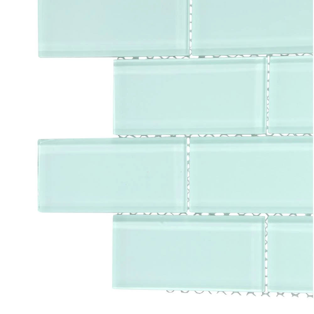 Jeffrey Court Siberian Gloss 11.625 In. X 11.75 In. X 8 Mm Interlocking Glass Mosaic Tile 4 Jeffrey Court Siberian Gloss 11.625 In. X 11.75 In. X 8 Mm Interlocking Glass Mosaic Tile - Image 4