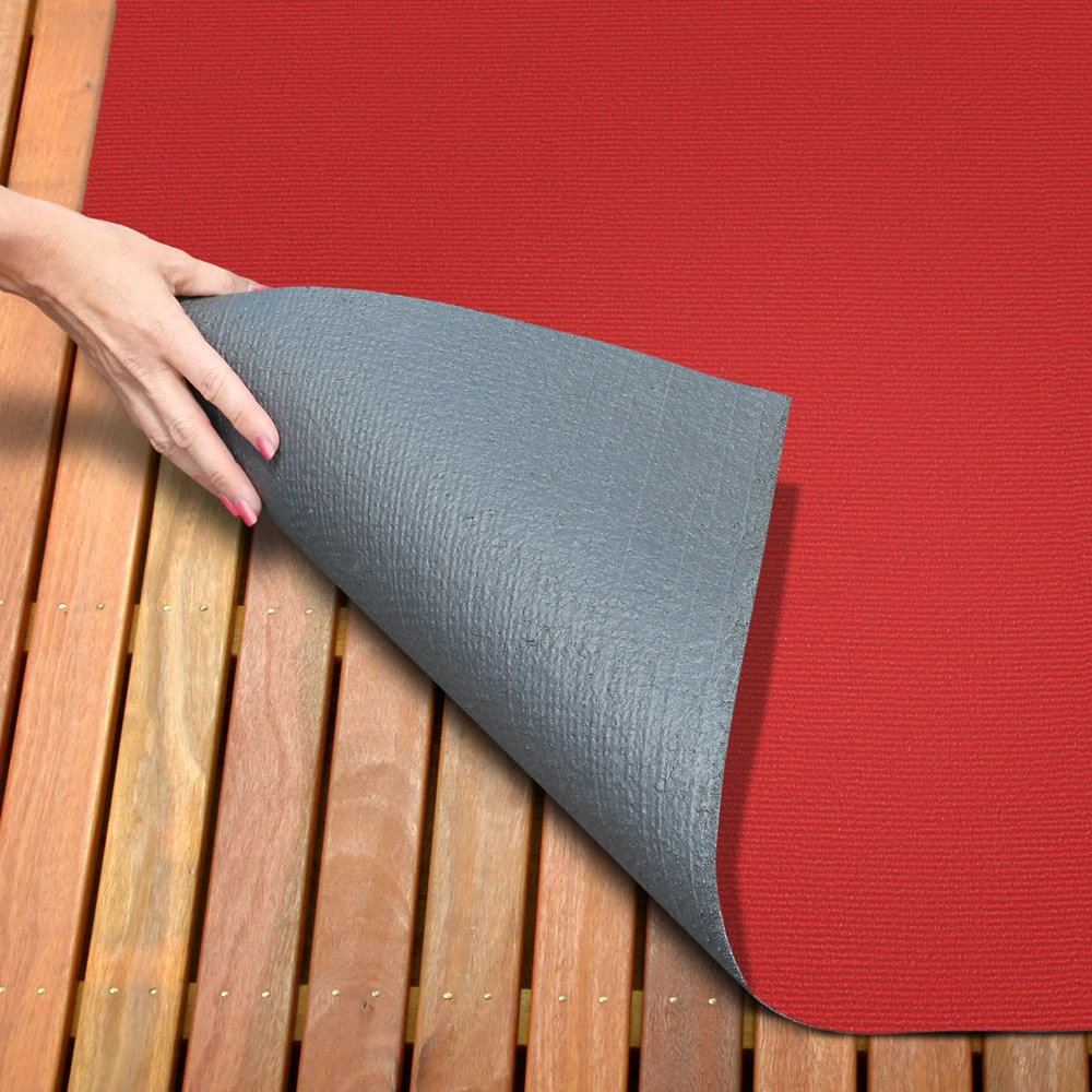 Indoor/Outdoor Carpet With Rubber Marine Backing - Red 6' X 10' - Several Sizes Available - Carpet Flooring For Patio, Porch, Deck, Boat, Basement Or Garage 2 Indoor/Outdoor Carpet With Rubber Marine Backing - Red 6' X 10' - Several Sizes Available - Carpet Flooring For Patio, Porch, Deck, Boat, Basement Or Garage - Image 2